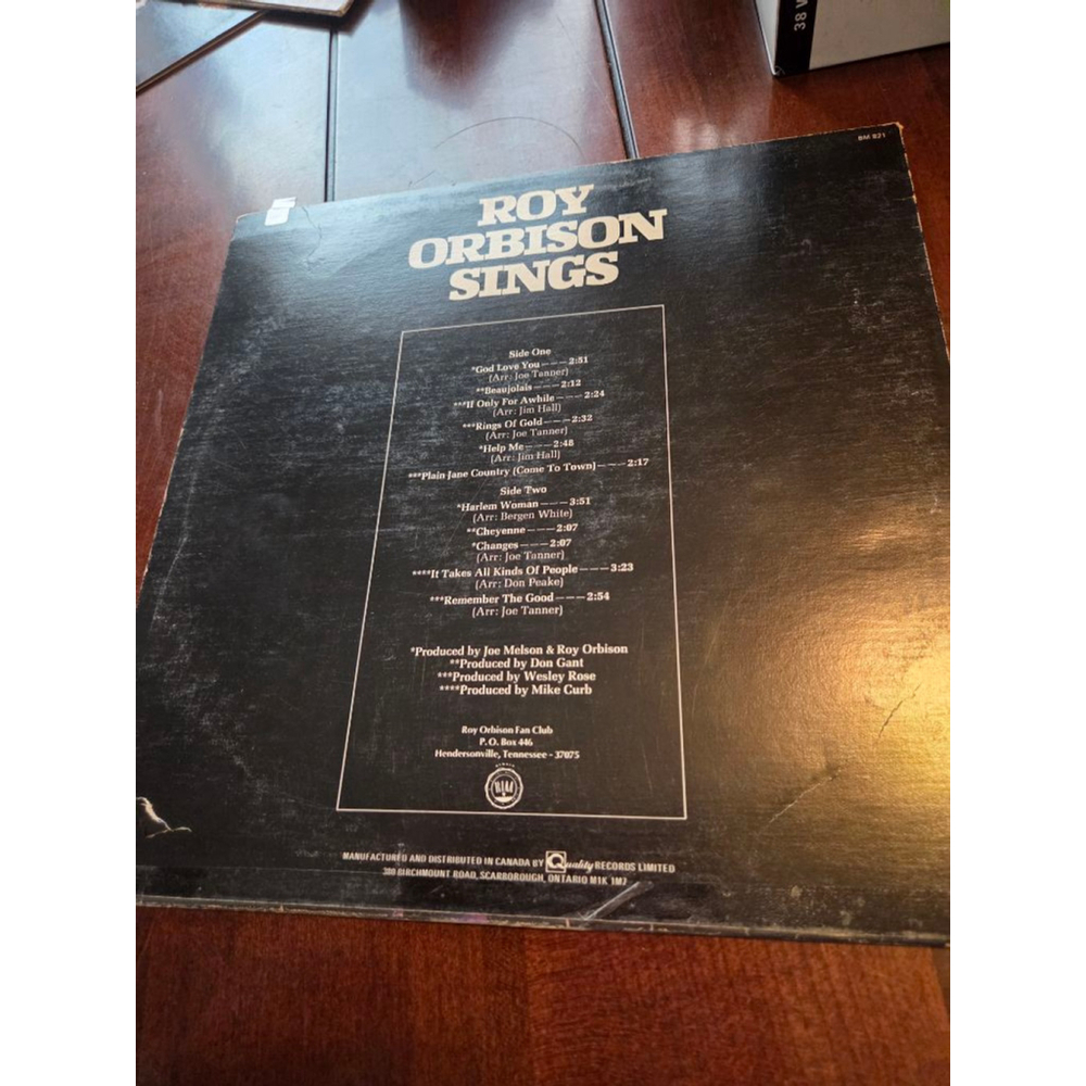 Vinyl Record Roy Orbison Sings LP M23 - Picture 2 of 4